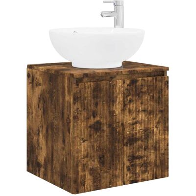 Maison Exclusive - Wandmontierte Waschtisch Geräucherte Eiche 49, Maison Exclusive - Wandmontierte Waschtisch Geräucherte Eiche 49,