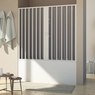 Idralite - Badewannenaufsatz In Pvc Falttür H 150 Cm Mod. Delfi Seitlich 170 Cm Mit Seitlicher Öffnung Idralite - Badewannenaufsatz In Pvc Falttür H 150 Cm Mod. Delfi Seitlich 170 Cm Mit Seitlicher Öffnung