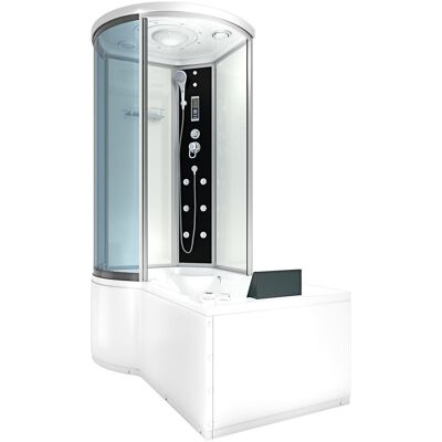 Acquavapore - Whirlpool Wanne Duschtempel Dusche Duschkabine K55-r01-wp 100x170 Cm Ohne 2k Scheiben Versiegelung Acquavapore - Whirlpool Wanne Duschtempel Dusche Duschkabine K55-r01-wp 100x170 Cm Ohne 2k Scheiben Versiegelung