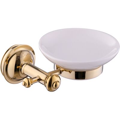 Paulgurkes - Seifenablage Gold Retro Nostalgie Bad-accessoires Seifenschale Keramik Paulgurkes - Seifenablage Gold Retro Nostalgie Bad-accessoires Seifenschale Keramik