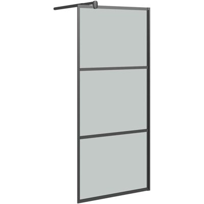 vidaXL Walk-in Duschwand 90x195cm Dunkles ESG-Glas Schwarze Duschwand vidaXL Walk-in Duschwand 90x195cm Dunkles ESG-Glas Schwarze Duschwand