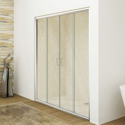 Dhimp - Schiebeduschnische Mit 4 Glastüren 156-160 Cm / Öffnung 68 Cm Dhimp - Schiebeduschnische Mit 4 Glastüren 156-160 Cm / Öffnung 68 Cm