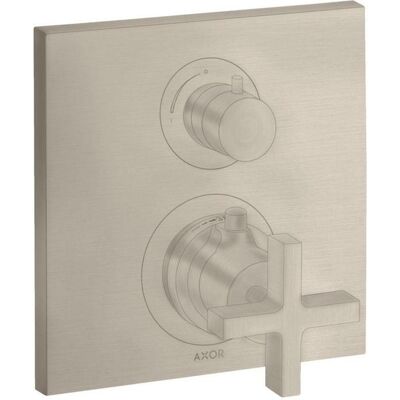 Hansgrohe Axor Citterio Thermostat - Geborsteld Nickel - Wandmontage Hansgrohe Axor Citterio Thermostat - Geborsteld Nickel - Wandmontage