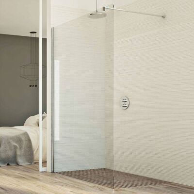 Idralite - Duschwand In Klarglas 8 Mm H 198 Mod. Walk In Lato 80 Cm Idralite - Duschwand In Klarglas 8 Mm H 198 Mod. Walk In Lato 80 Cm
