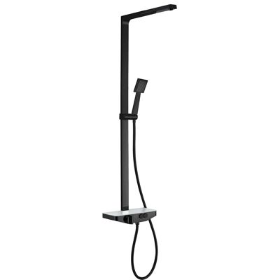 Duschsystem Bernstein Nt7385 Mit Ablage Aufputz Duschsäule Inkl. Handbrause Schwarz Matt Mit Duschkopf Quadrat 40cm Duschsystem Bernstein Nt7385 Mit Ablage Aufputz Duschsäule Inkl. Handbrause Schwarz Matt Mit Duschkopf Quadrat 40cm