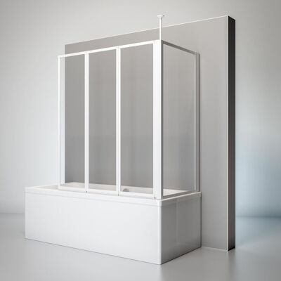 Schulte Duschwand Mit Seitenwand, 3-teilig Faltbar - Breite: 129 Cm, Höhe: 140 Cm, Glas: 3 Mm Sicherheitsglas Klar Hell, Profil: Alpin Weiß, Geeignet Für Wannentiefe: 72-75 Cm Schulte Duschwand Mit Seitenwand, 3-teilig Faltbar - Breite: 129 Cm, Höhe: 140 Cm, Glas: 3 Mm Sicherheitsglas Klar Hell, Profil: Alpin Weiß, Geeignet Für Wannentiefe: 72-75 Cm