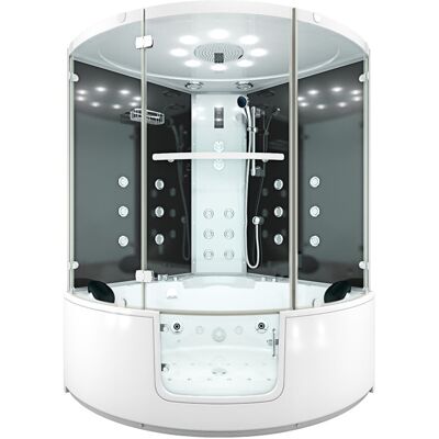 ACQUAVAPORE Dampfdusche Whirlpool Dusche Duschkabine K60-sw-eh-ec-sc 140x140cm Schlauchreinigung+scheibenversiegelung ACQUAVAPORE Dampfdusche Whirlpool Dusche Duschkabine K60-sw-eh-ec-sc 140x140cm Schlauchreinigung+scheibenversiegelung