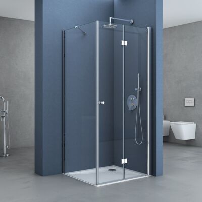 DOPORRO Eckduschkabine Ravenna27 - Faltbare Tür - 80x80x190 cm DOPORRO Eckduschkabine Ravenna27 - Faltbare Tür - 80x80x190 cm
