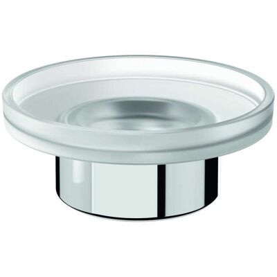 Inda - Mito-seifenschale Chrom Glänzend/satiniertes Glas Inda - Mito-seifenschale Chrom Glänzend/satiniertes Glas