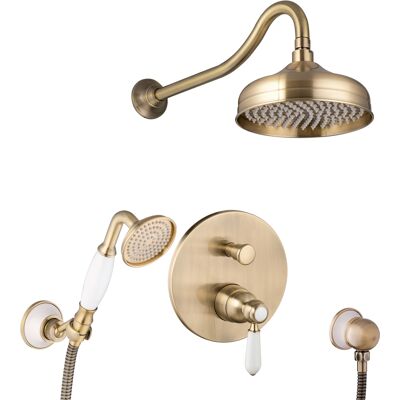 Regendusche Bronze Retro Unterputz Duschsystem Antik 2-wege Armatur - Paulgurkes Regendusche Bronze Retro Unterputz Duschsystem Antik 2-wege Armatur - Paulgurkes