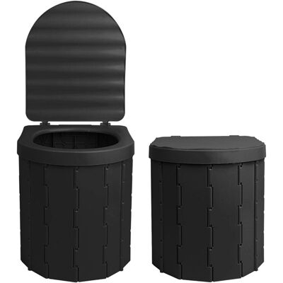 LLING Campingtoilette, Tragbare Toilette Auto-klapptoilette, Autotoiletten-aufbewahrungshocker Für Camping, Wandern, Staus, Schwarze Tragbare Toilette LLING Campingtoilette, Tragbare Toilette Auto-klapptoilette, Autotoiletten-aufbewahrungshocker Für Camping, Wandern, Staus, Schwarze Tragbare Toilette