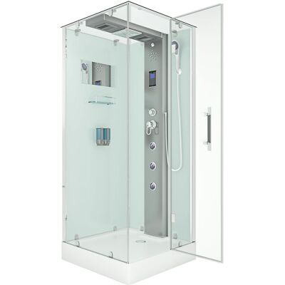 ACQUAVAPORE Dampfdusche Duschtempel Sauna Dusche Duschkabine D38-10r2-ec 90x90 Cm Mit 2k Scheiben Versiegelung ACQUAVAPORE Dampfdusche Duschtempel Sauna Dusche Duschkabine D38-10r2-ec 90x90 Cm Mit 2k Scheiben Versiegelung