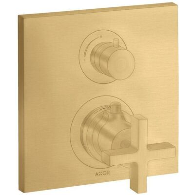 Hansgrohe Axor Citterio Thermostat - Gebürstetes Gold - Wandmontage - 2 Ausgänge Hansgrohe Axor Citterio Thermostat - Gebürstetes Gold - Wandmontage - 2 Ausgänge