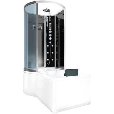 Acquavapore - Kombination Badewanne Dusche K50-r33-ec Duschtempel 100x170 Cm Acquavapore - Kombination Badewanne Dusche K50-r33-ec Duschtempel 100x170 Cm