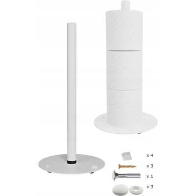 OEM Toilettenpapierhalter Fürs Badezimmer, Stabiler Metallständer, Weiß OEM Toilettenpapierhalter Fürs Badezimmer, Stabiler Metallständer, Weiß