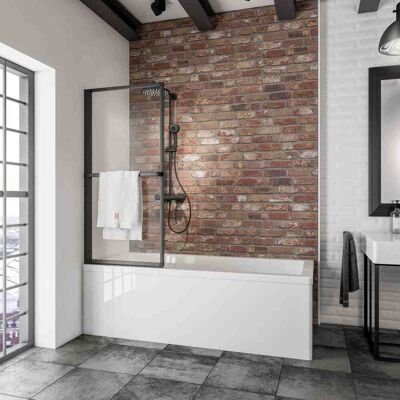 Badewannenaufsatz 1-teilig Schwenkbar, Inkl. Klebe-montage - Breite: 70 Cm, Höhe: 140 Cm, Glas: 3 Mm Sicherheitsglas Klar Hell, Profil: Matt Schwarz - Schulte Badewannenaufsatz 1-teilig Schwenkbar, Inkl. Klebe-montage - Breite: 70 Cm, Höhe: 140 Cm, Glas: 3 Mm Sicherheitsglas Klar Hell, Profil: Matt Schwarz - Schulte