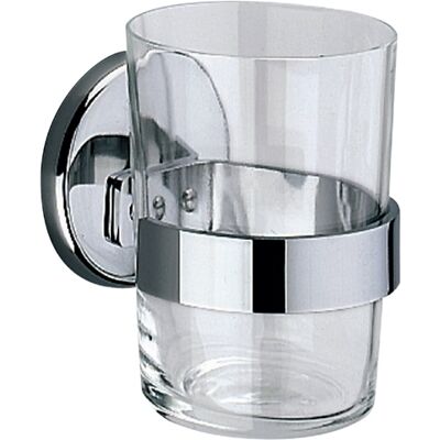 Inda - Wandglashalter Chrom Glänzend/transparentes Glas Inda - Wandglashalter Chrom Glänzend/transparentes Glas