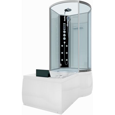 Acquavapore - Whirlpool Wanne Duschtempel Dusche Duschkabine K50-l03-wp-ec 170x100 Cm Mit 2k Scheiben Versiegelung Acquavapore - Whirlpool Wanne Duschtempel Dusche Duschkabine K50-l03-wp-ec 170x100 Cm Mit 2k Scheiben Versiegelung
