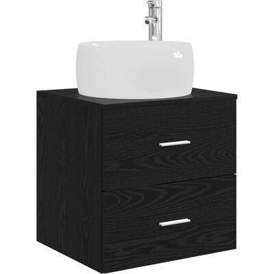 Maison Exclusive - Wandmontierte Waschtisch Schwarz Eichen-optik Maison Exclusive - Wandmontierte Waschtisch Schwarz Eichen-optik
