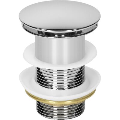 LUXEBATH Ml-design Universal Ablaufgarnitur Für Waschbecken Waschtisch Ablaufventil Ohne Überlauf Messing Verchromt Modernes Pop-up Click Clack Ventil Abflussgarnitur Werkzeugloser Einbau Waschbeckenstöpsel LUXEBATH Ml-design Universal Ablaufgarnitur Für Waschbecken Waschtisch Ablaufventil Ohne Überlauf Messing Verchromt Modernes Pop-up Click Clack Ventil Abflussgarnitur Werkzeugloser Einbau Waschbeckenstöpsel