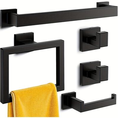 OEM 5-teiliges Handtuchhalter-set Aus Edelstahl Fürs Badezimmer – Komplettes Handtuchhaltersystem Mit Robustem, Rustikalem Toilettenpapierhalter OEM 5-teiliges Handtuchhalter-set Aus Edelstahl Fürs Badezimmer – Komplettes Handtuchhaltersystem Mit Robustem, Rustikalem Toilettenpapierhalter