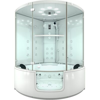 Acquavapore - Dampfdusche Whirlpool Dusche Duschkabine K60-ws-eh 140x140cm Ohne Zusatzoptionen Acquavapore - Dampfdusche Whirlpool Dusche Duschkabine K60-ws-eh 140x140cm Ohne Zusatzoptionen