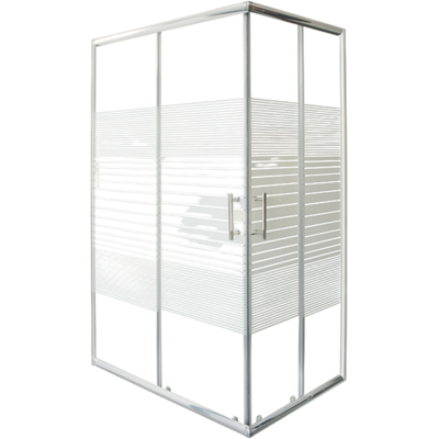 SANOTECHNIK Eckduschkabine P80 Mit Streifendesign, 98,5 - 99,5 X 78,5 - 79,5 X 185 Cm SANOTECHNIK Eckduschkabine P80 Mit Streifendesign, 98,5 - 99,5 X 78,5 - 79,5 X 185 Cm