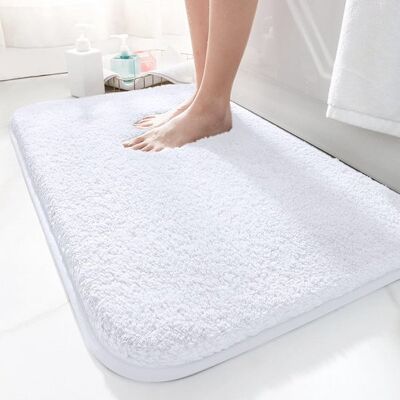 OEM Badematte 50 X 80 Cm, Rutschfest, Weich, Saugfähig, Mikrofaser, Für Bad, Dusche Und Badezimmer, Maschinenwaschbar, Weiß OEM Badematte 50 X 80 Cm, Rutschfest, Weich, Saugfähig, Mikrofaser, Für Bad, Dusche Und Badezimmer, Maschinenwaschbar, Weiß