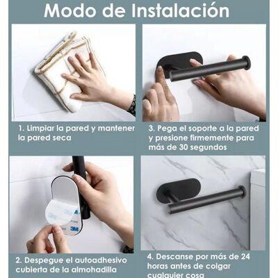 JUTE 5er-set Toilettenpapierhalter Aus Edelstahl 304 – Bohrfreie Montage, Klebehaken, Wandhalterung Für Badezimmer, Badezimmeraccessoires JUTE 5er-set Toilettenpapierhalter Aus Edelstahl 304 – Bohrfreie Montage, Klebehaken, Wandhalterung Für Badezimmer, Badezimmeraccessoires