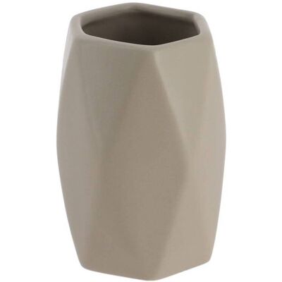 Becher Aus Steinzeug In Rautenform - Taupe Tendance Becher Aus Steinzeug In Rautenform - Taupe Tendance