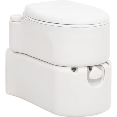 vidaXL Tragbares Camping-WC - Weiß 24+17L HDPE & Email vidaXL Tragbares Camping-WC - Weiß 24+17L HDPE & Email