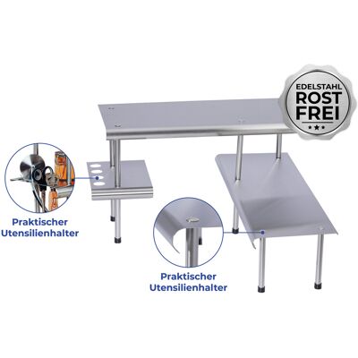 Wenko Maximex Küchen-eckregal Massivo Trio Mit 3 Ablagen Edelstahl, Rostfrei, Silber Matt, Edelstahl Rostfrei Silber Wenko Maximex Küchen-eckregal Massivo Trio Mit 3 Ablagen Edelstahl, Rostfrei, Silber Matt, Edelstahl Rostfrei Silber