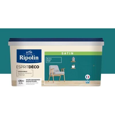 Ripolin Esprit Deco Multi Supports Blau Satin 2,5L - Farbe Ripolin Esprit Deco Multi Supports Blau Satin 2,5L - Farbe