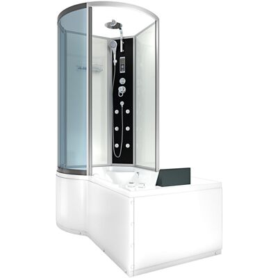 Acquavapore - Whirlpool Wanne Duschtempel Dusche Duschkabine K50-r01-wp 100x170 Cm Ohne 2k Scheiben Versiegelung Acquavapore - Whirlpool Wanne Duschtempel Dusche Duschkabine K50-r01-wp 100x170 Cm Ohne 2k Scheiben Versiegelung