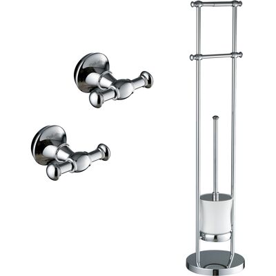 Retro Accessoire-set Handtuchhaken Wc-bürste Inkl. Wc-papierhalter - Paulgurkes Retro Accessoire-set Handtuchhaken Wc-bürste Inkl. Wc-papierhalter - Paulgurkes