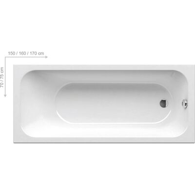 Ravak Chrome Rechteckbadewanne 160x70 cm - Bad Ravak Chrome Rechteckbadewanne 160x70 cm - Bad