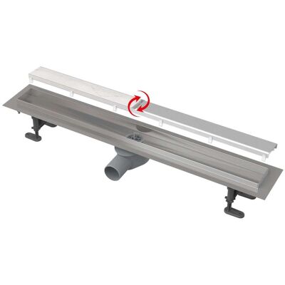 Alcaplast - Alcadrain Duschrinnen - Duschwanne Double Fit And Go 55 Cm, Inkl. Rost, Edelstahl Apz13-double9-550 Alcaplast - Alcadrain Duschrinnen - Duschwanne Double Fit And Go 55 Cm, Inkl. Rost, Edelstahl Apz13-double9-550