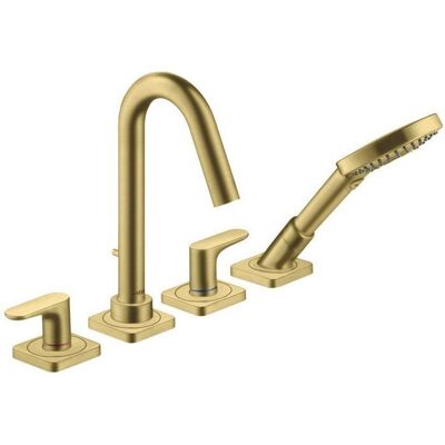 HANSGROHE Axor Citterio M 4-Loch Badewannenarmatur - Gebürstetes Messing HANSGROHE Axor Citterio M 4-Loch Badewannenarmatur - Gebürstetes Messing