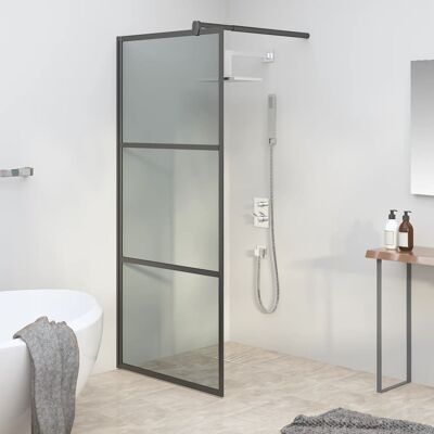 vidaXL Walk-in Duschwand 80x195cm Dunkel ESG Glas Schwarz - Duschwand vidaXL Walk-in Duschwand 80x195cm Dunkel ESG Glas Schwarz - Duschwand