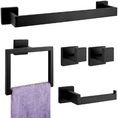 OEM Handtuchhalter-set Aus Edelstahl, Quadratische Stange Fürs Badezimmer, Inklusive Hängendem Toilettenpapierhalter OEM Handtuchhalter-set Aus Edelstahl, Quadratische Stange Fürs Badezimmer, Inklusive Hängendem Toilettenpapierhalter