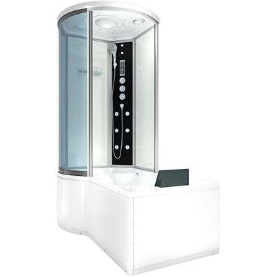 Acquavapore - Kombination Badewanne Dusche K55-r03-ec Duschtempel 100x170 Cm Acquavapore - Kombination Badewanne Dusche K55-r03-ec Duschtempel 100x170 Cm