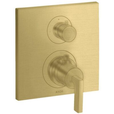 Hansgrohe Axor Citterio Thermostat - Gebürstetes Messing - Hochdruck geeignet Hansgrohe Axor Citterio Thermostat - Gebürstetes Messing - Hochdruck geeignet