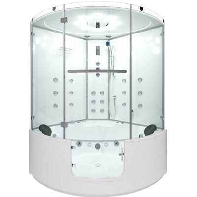 Acquavapore - Dampfdusche Whirlpool Dusche Duschkabine K60-ws-th-ec 140x140cm 2k Scheiben Versiegelung Acquavapore - Dampfdusche Whirlpool Dusche Duschkabine K60-ws-th-ec 140x140cm 2k Scheiben Versiegelung