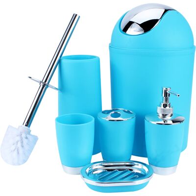 HEAT 6-teiliges Badezimmer-accessoire-set: Korb, Seifenschale, Seifenspender, Becher, Zahnbürstenhalter HEAT 6-teiliges Badezimmer-accessoire-set: Korb, Seifenschale, Seifenspender, Becher, Zahnbürstenhalter