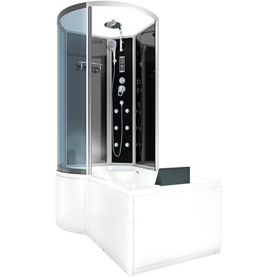 Acquavapore - Kombination Badewanne Dusche K50-r31-ec Duschtempel 100x170 Cm Acquavapore - Kombination Badewanne Dusche K50-r31-ec Duschtempel 100x170 Cm