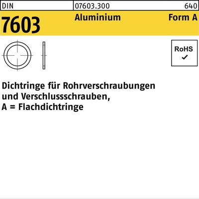 Aluminium DIN 7603 Flachdichtring 24x29x2 - Dichtscheibe Aluminium DIN 7603 Flachdichtring 24x29x2 - Dichtscheibe