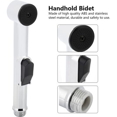 JUTE Galvanisiertes Wc-bidet-adapterset, Handbrause, Wandhalterung Und Schlauch JUTE Galvanisiertes Wc-bidet-adapterset, Handbrause, Wandhalterung Und Schlauch