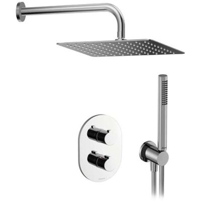RAVAK Chrom - Set Dusch Thermostat eingebaut, mit Körper, 30x30 cm - Duschsystem RAVAK Chrom - Set Dusch Thermostat eingebaut, mit Körper, 30x30 cm - Duschsystem