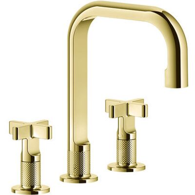 Gessi Inciso+ - Oberfläche: Gold PVD - Auslaufhöhe 139 mm - Ausladung 160 mm - Faucet Gessi Inciso+ - Oberfläche: Gold PVD - Auslaufhöhe 139 mm - Ausladung 160 mm - Faucet