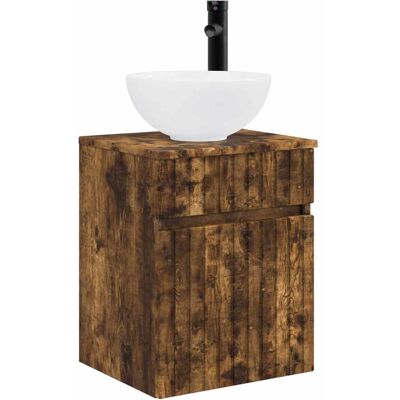 Maison Exclusive - Wandmontierte Waschbecken-vanität Geräucherte Maison Exclusive - Wandmontierte Waschbecken-vanität Geräucherte